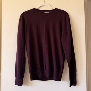 Frank & Oak Men's Crewneck Sweater - Dark Burgundy